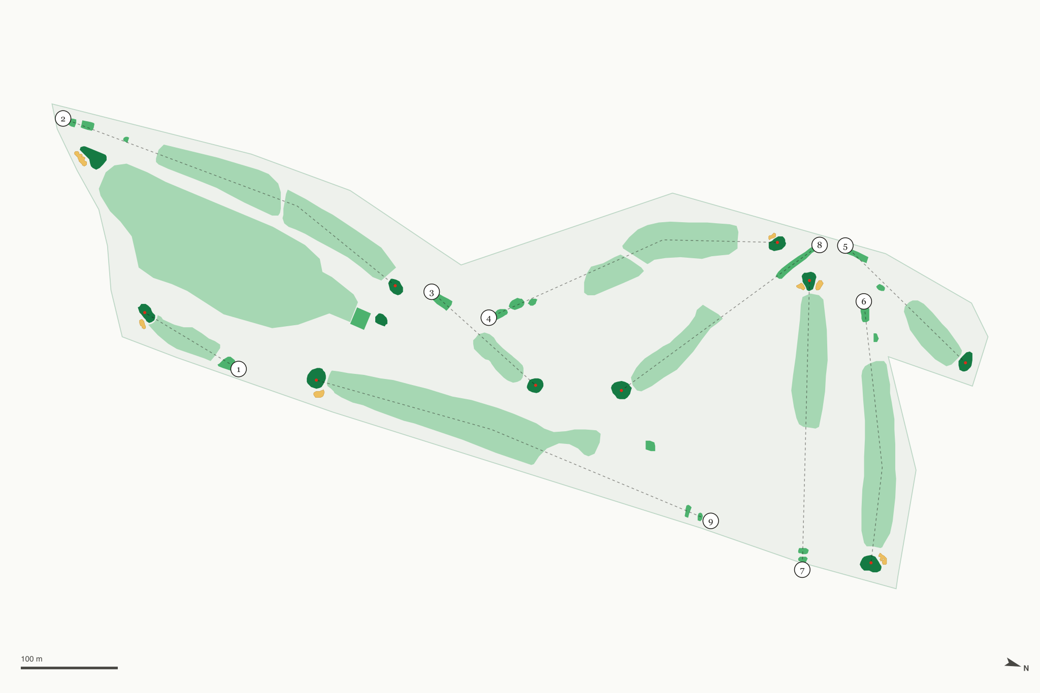 Map of Healdsburg Golf Club at Tayman Park