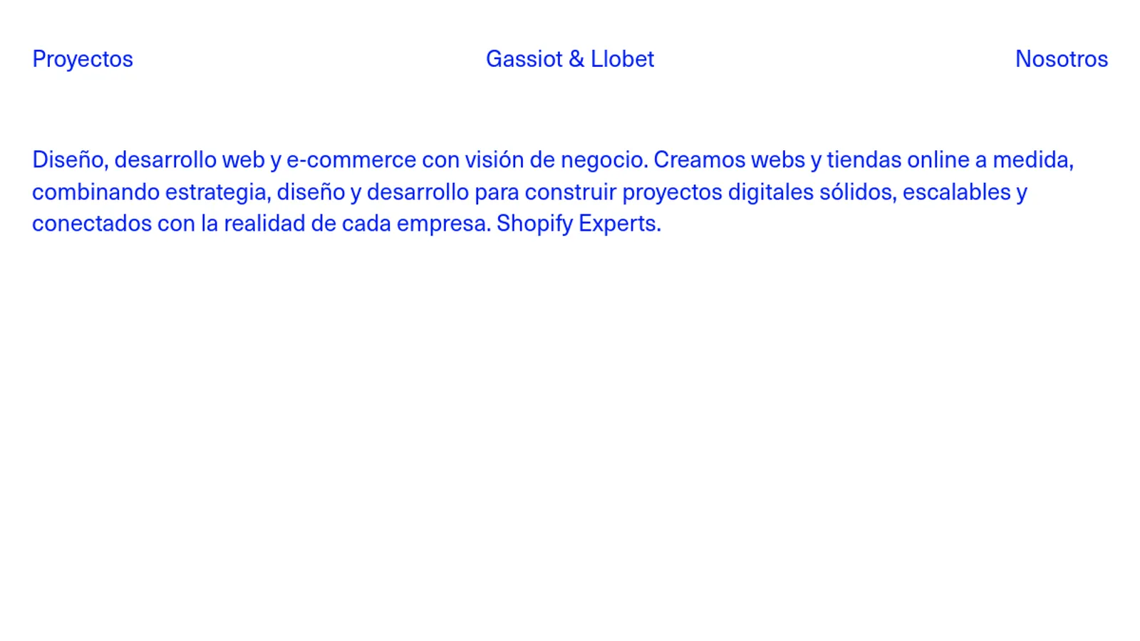 Screenshot of the Gassiot & Llobet homepage