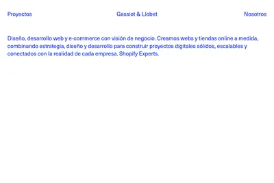 Screenshot of the Gassiot & Llobet homepage