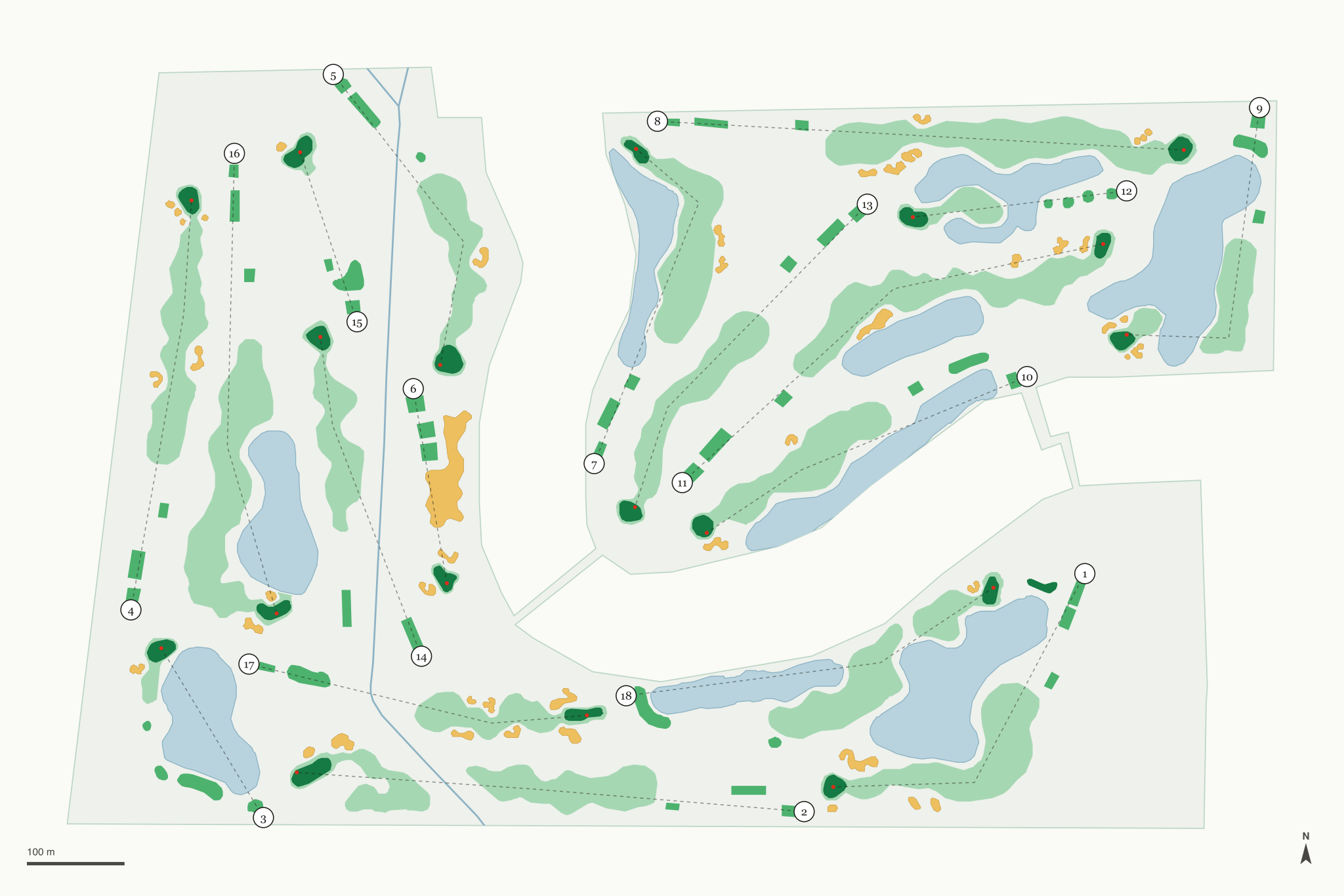 Map of Ironhorse Golf Club