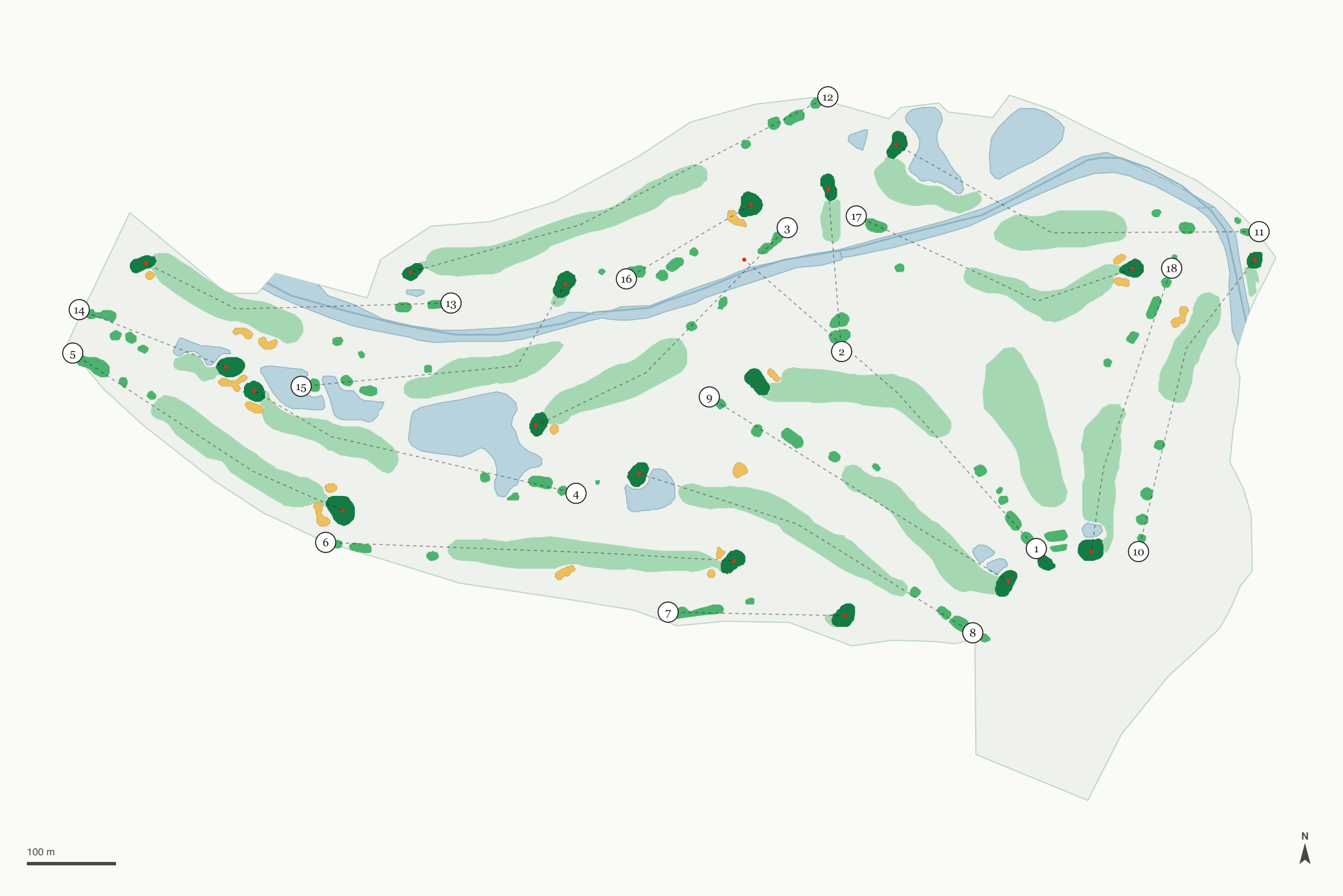 Map of Old Capital Golf Club