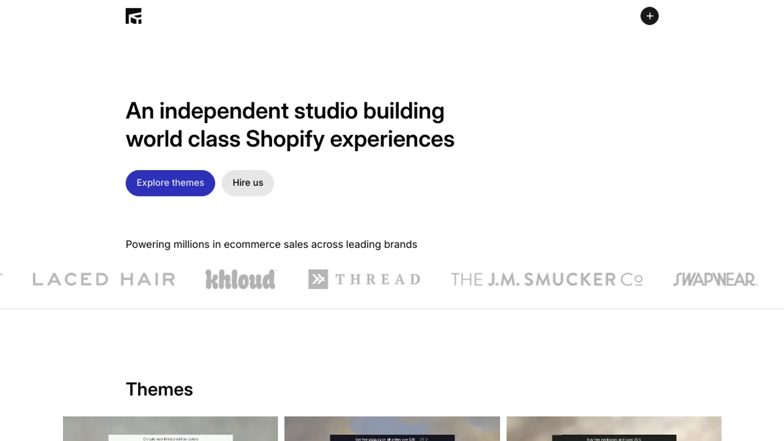Screenshot of the Brickspace Lab homepage