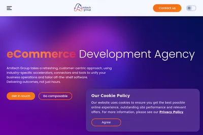 Screenshot of the Amitech Group homepage