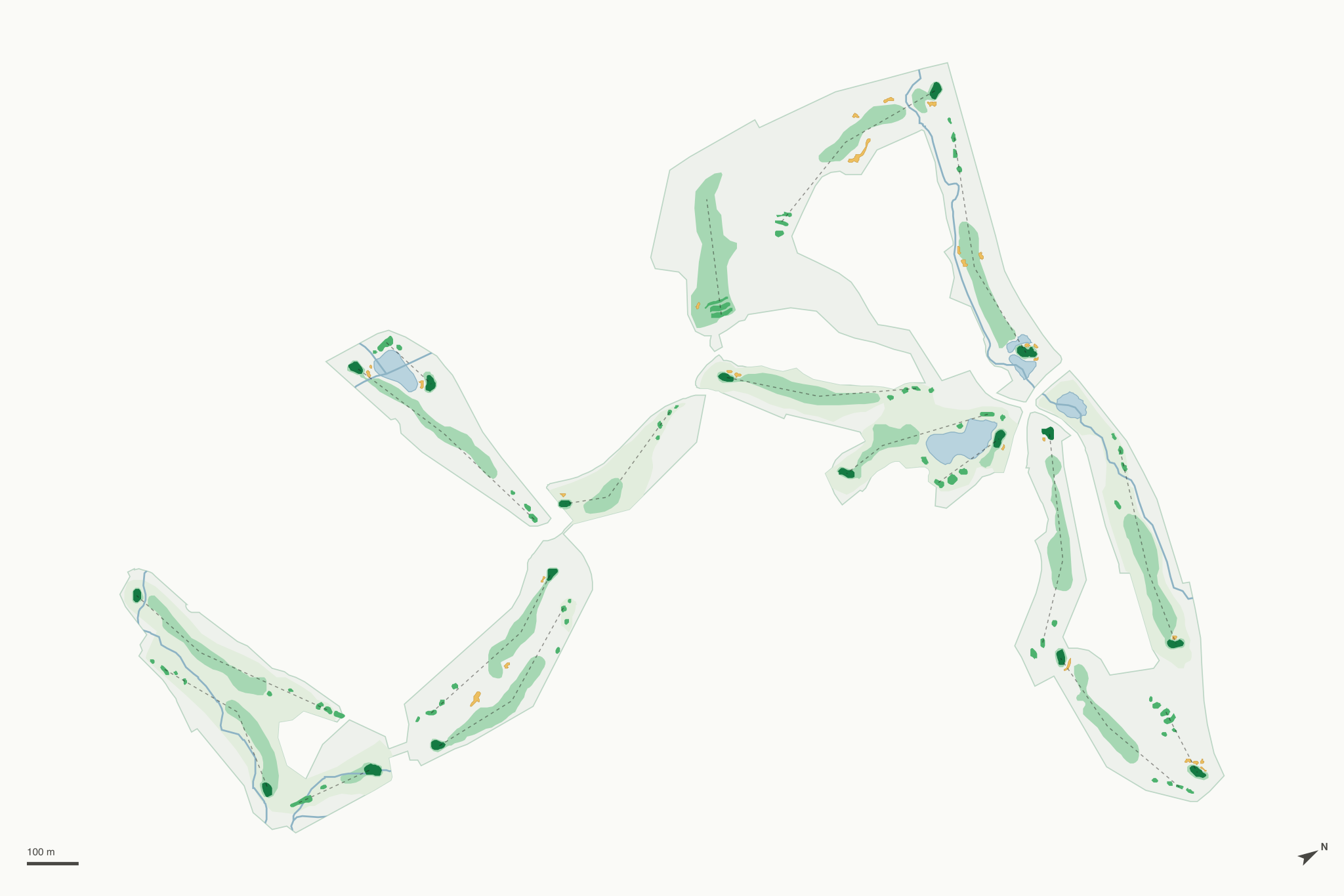 Map of Eagle Springs Golf & Country Club
