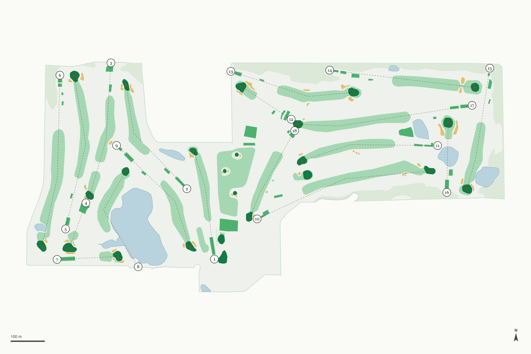 Map of Midland Hills Golf Course