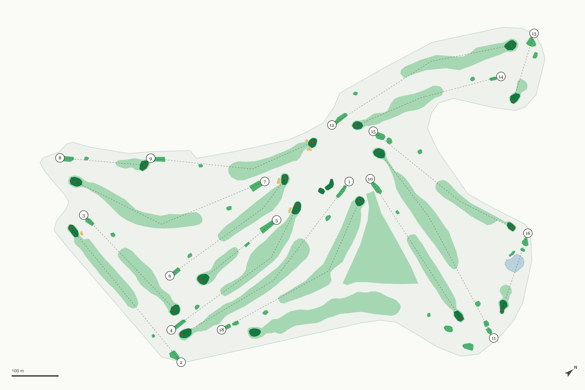 Map of Highland Golf Course