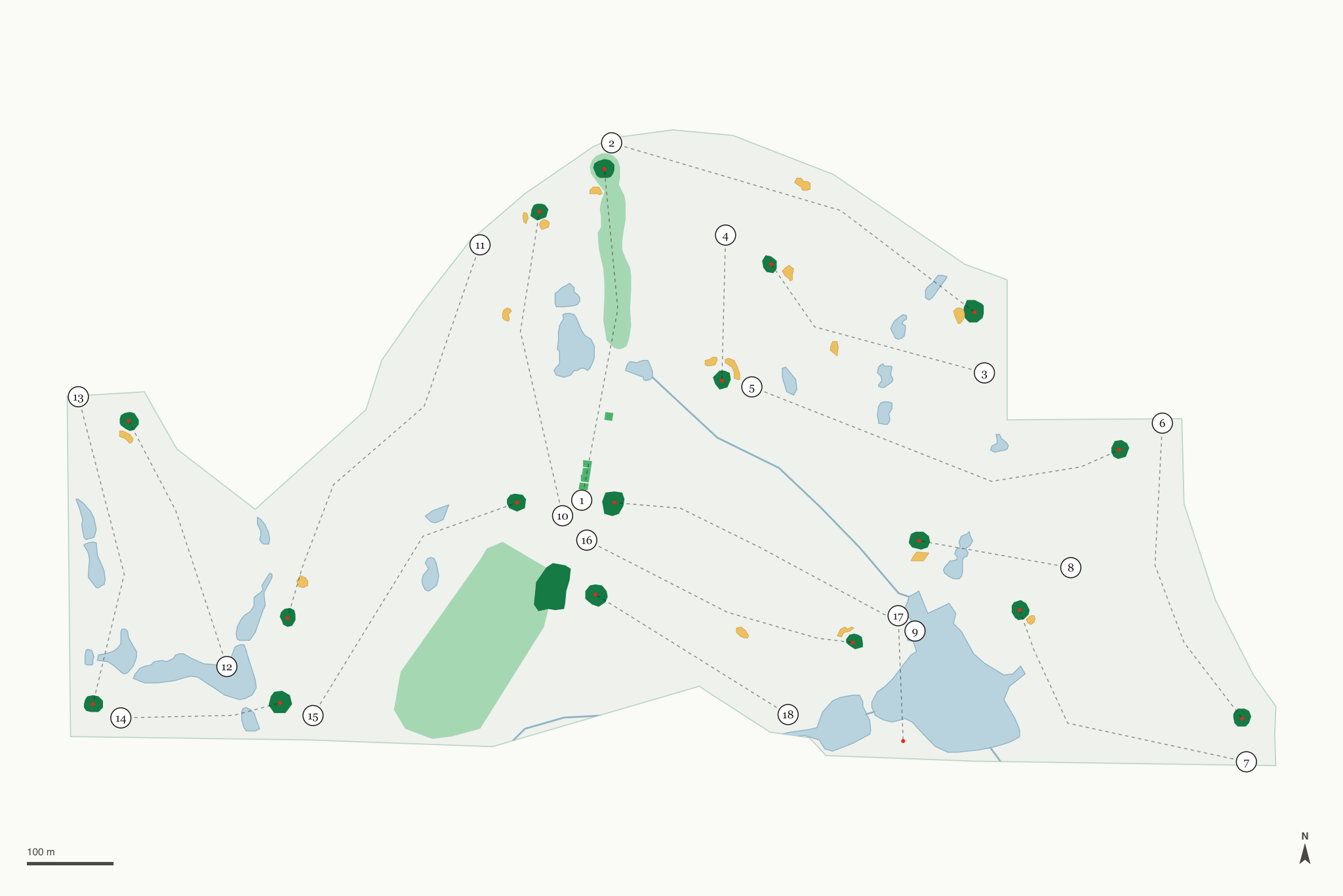 Map of Cypress Lakes Golf Club