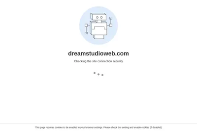Screenshot of the Dream Studio homepage