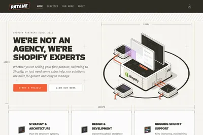 Screenshot of the PATANE homepage