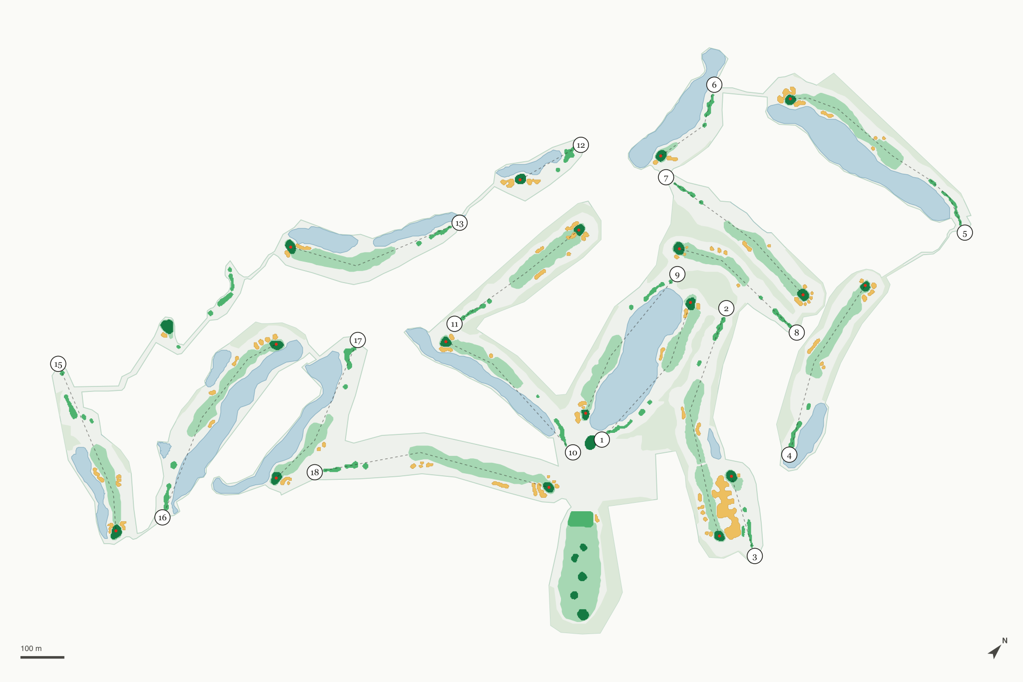 Map of Burnt Pine Golf Club