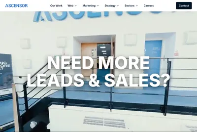 Screenshot of the Ascensor homepage