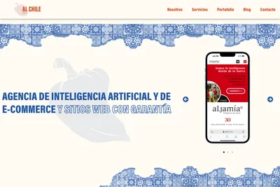 Screenshot of the Al Chile Media homepage