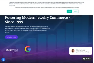 Screenshot of the GemFind Digital Solutions homepage