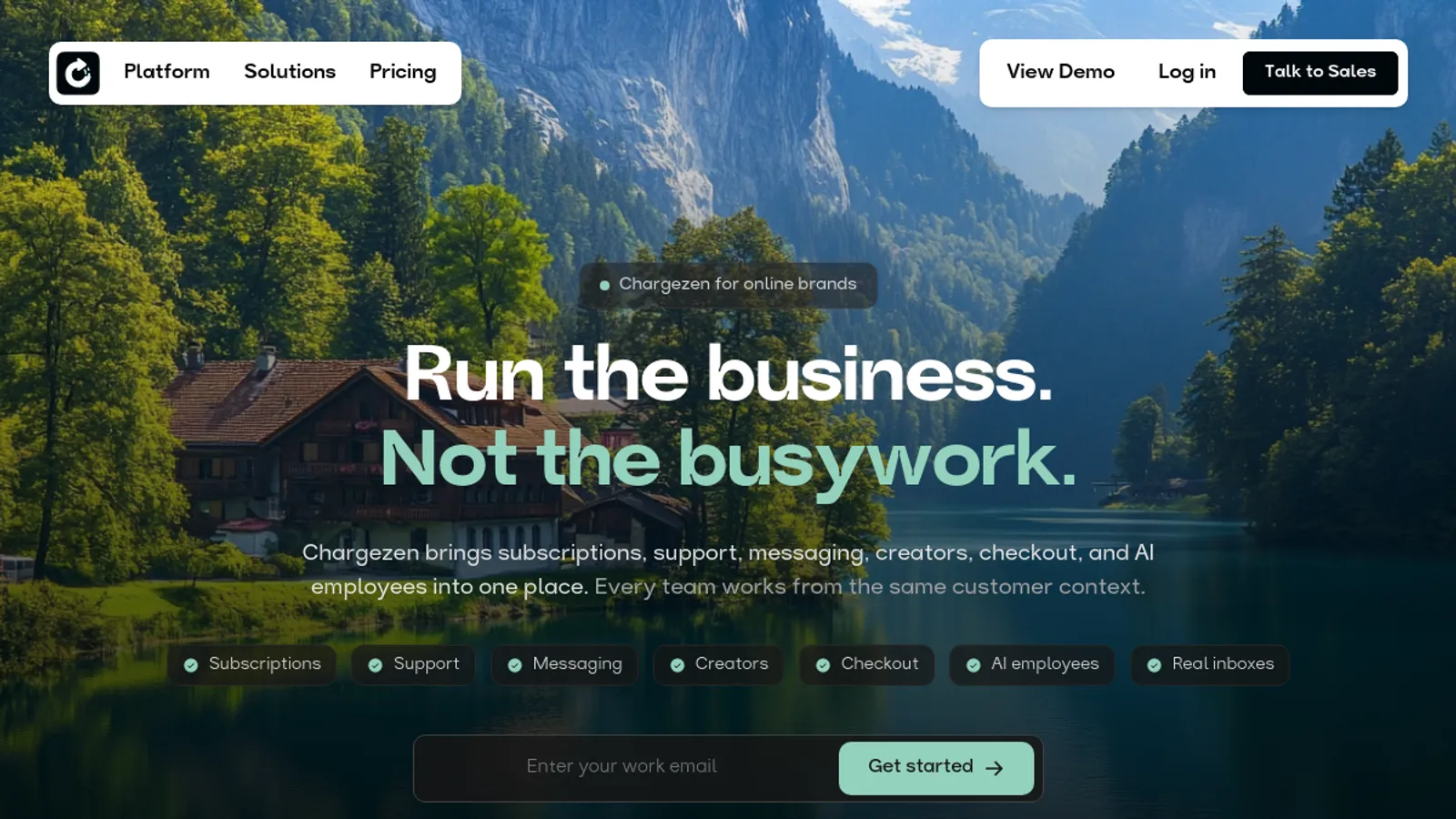 Screenshot of the Chargezen Inc homepage