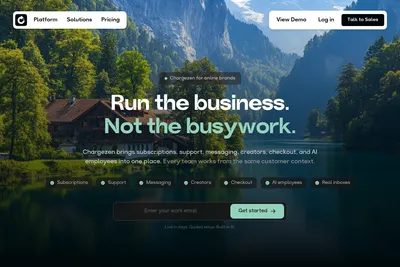 Screenshot of the Chargezen Inc homepage