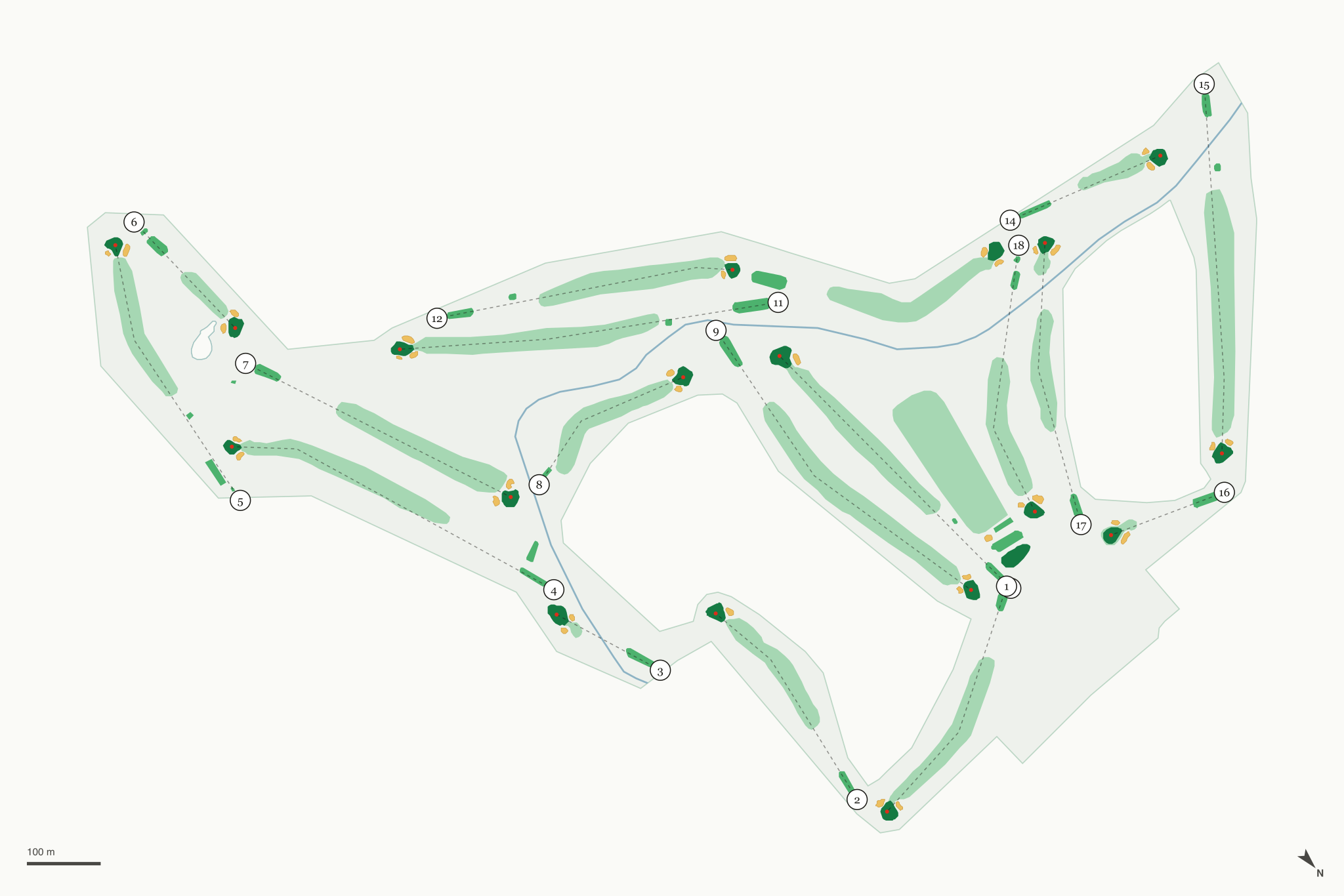 Map of Olive Glenn Golf Club