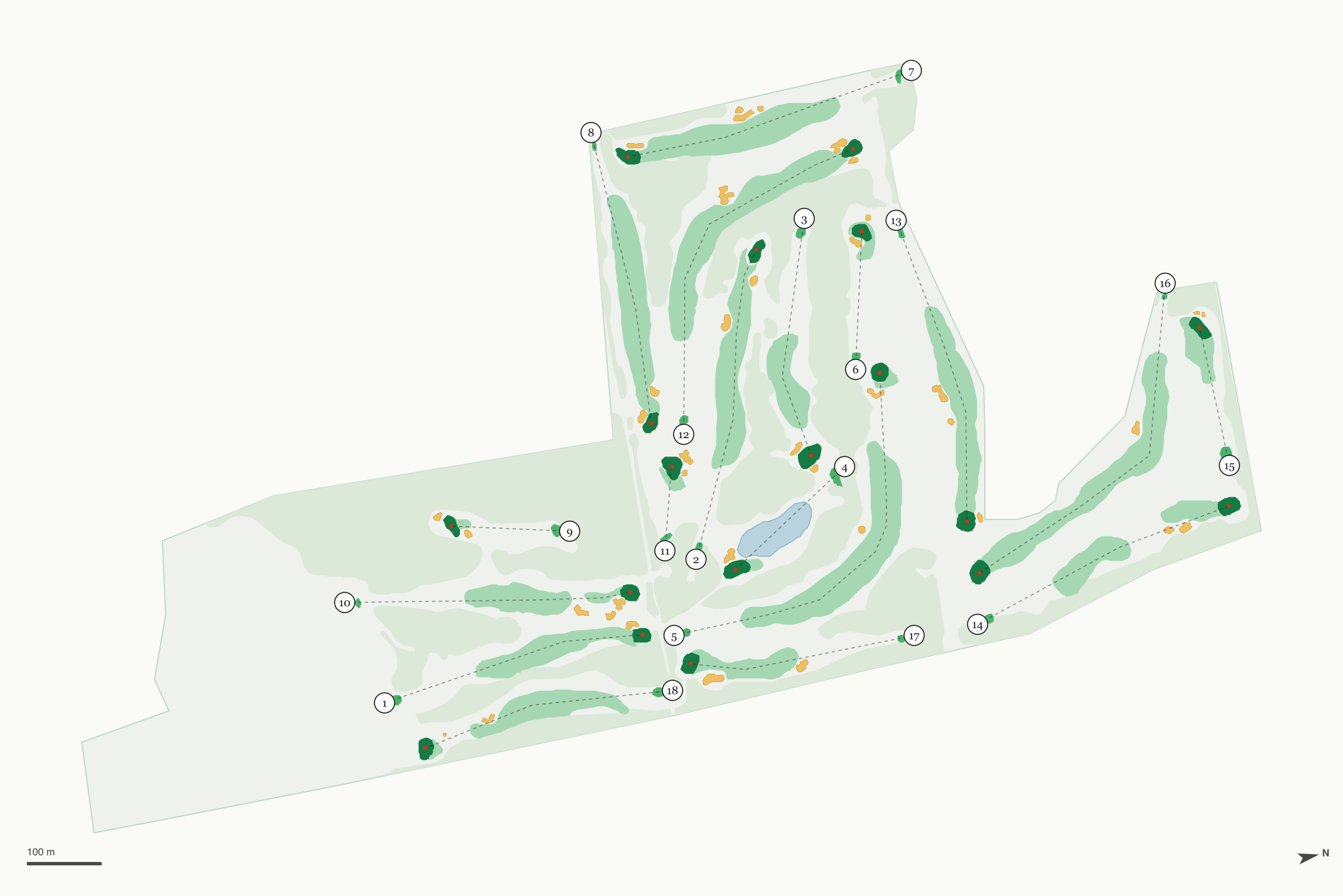 Map of Bahle Farms Golf Course