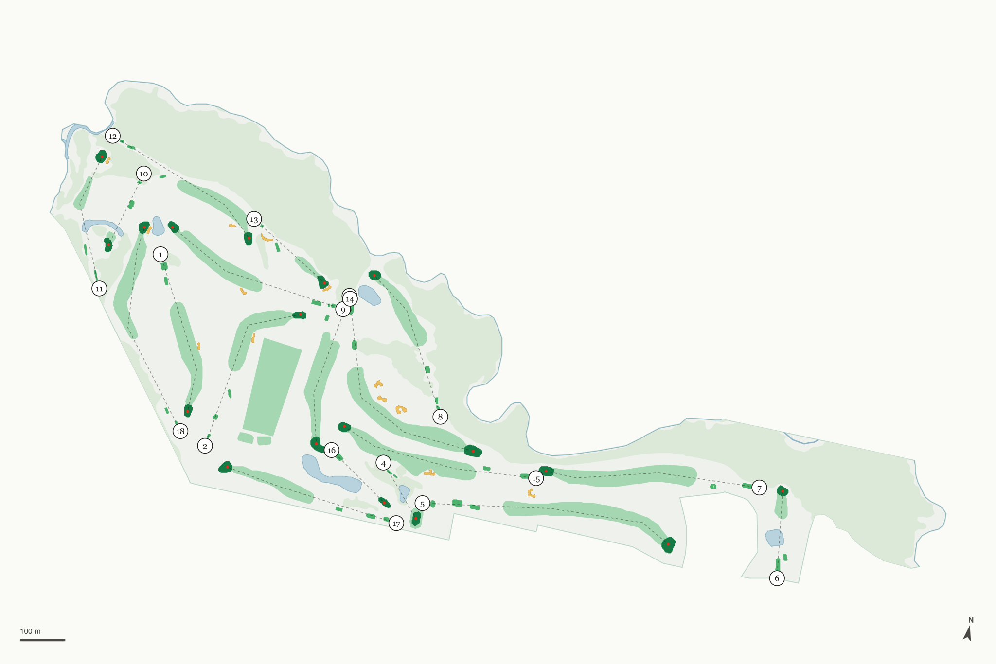 Map of Pine Island Golf Course
