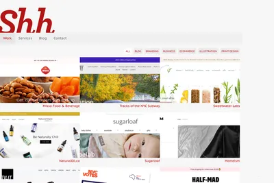 Screenshot of the ShhStudios homepage