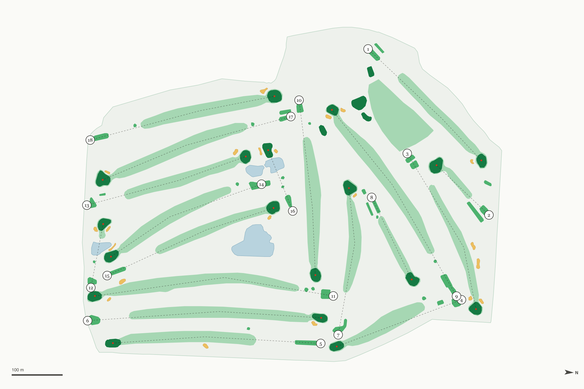 Map of Allenmore Golf Course