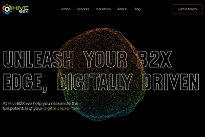 Screenshot of the HiveB2X, LLC homepage