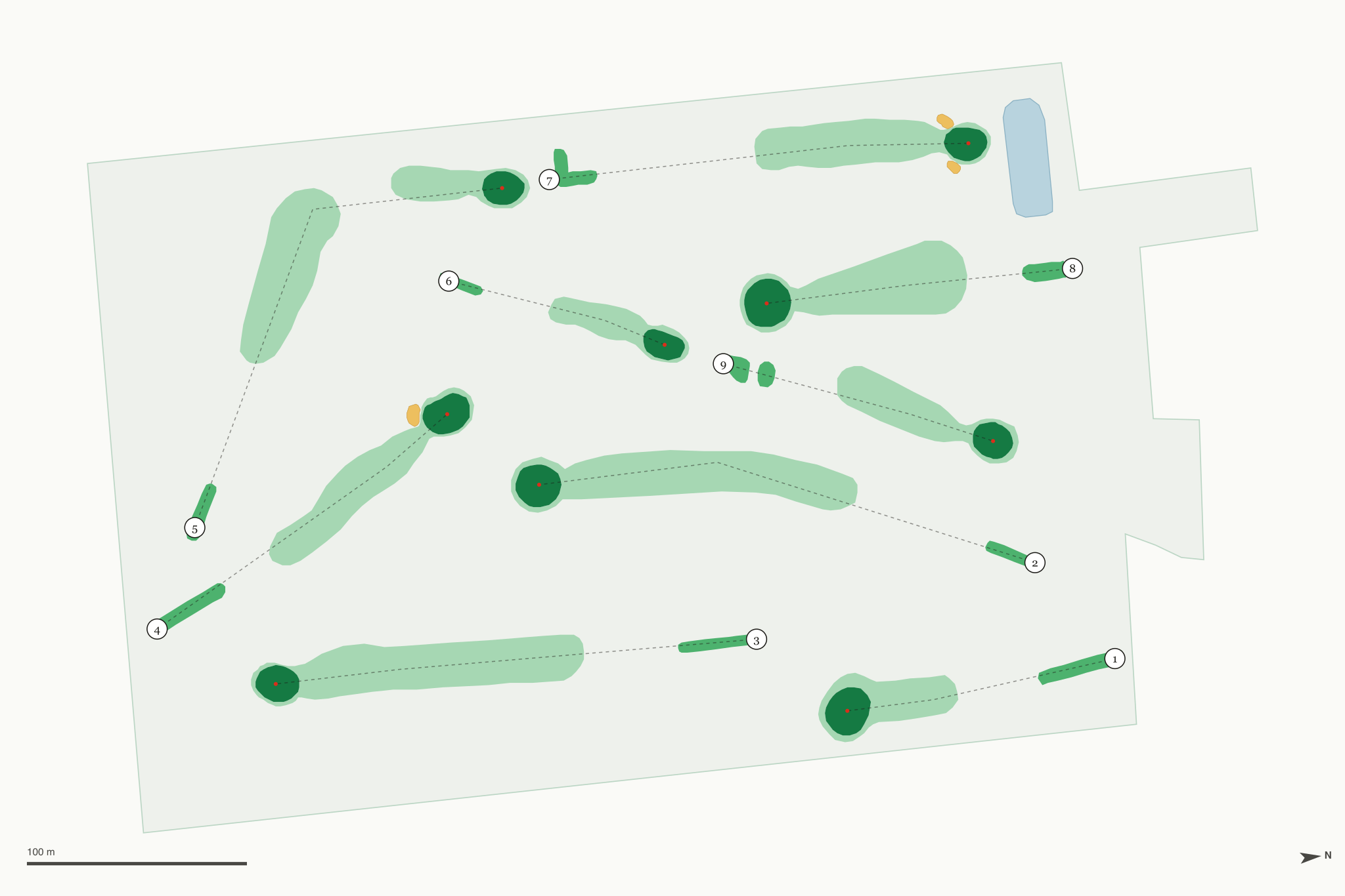 Map of Greenlea Golf Course