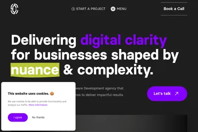 Screenshot of the Cocoon homepage