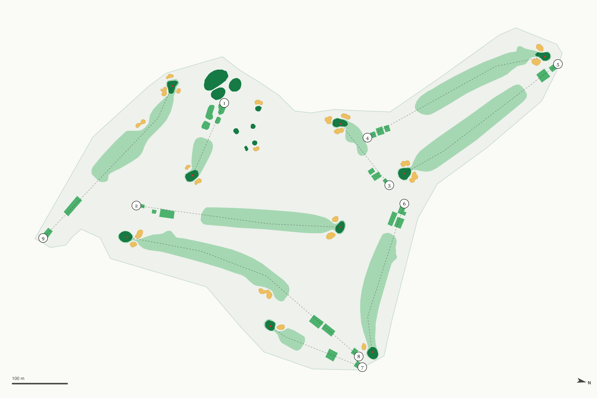 Map of William Land Golf Course