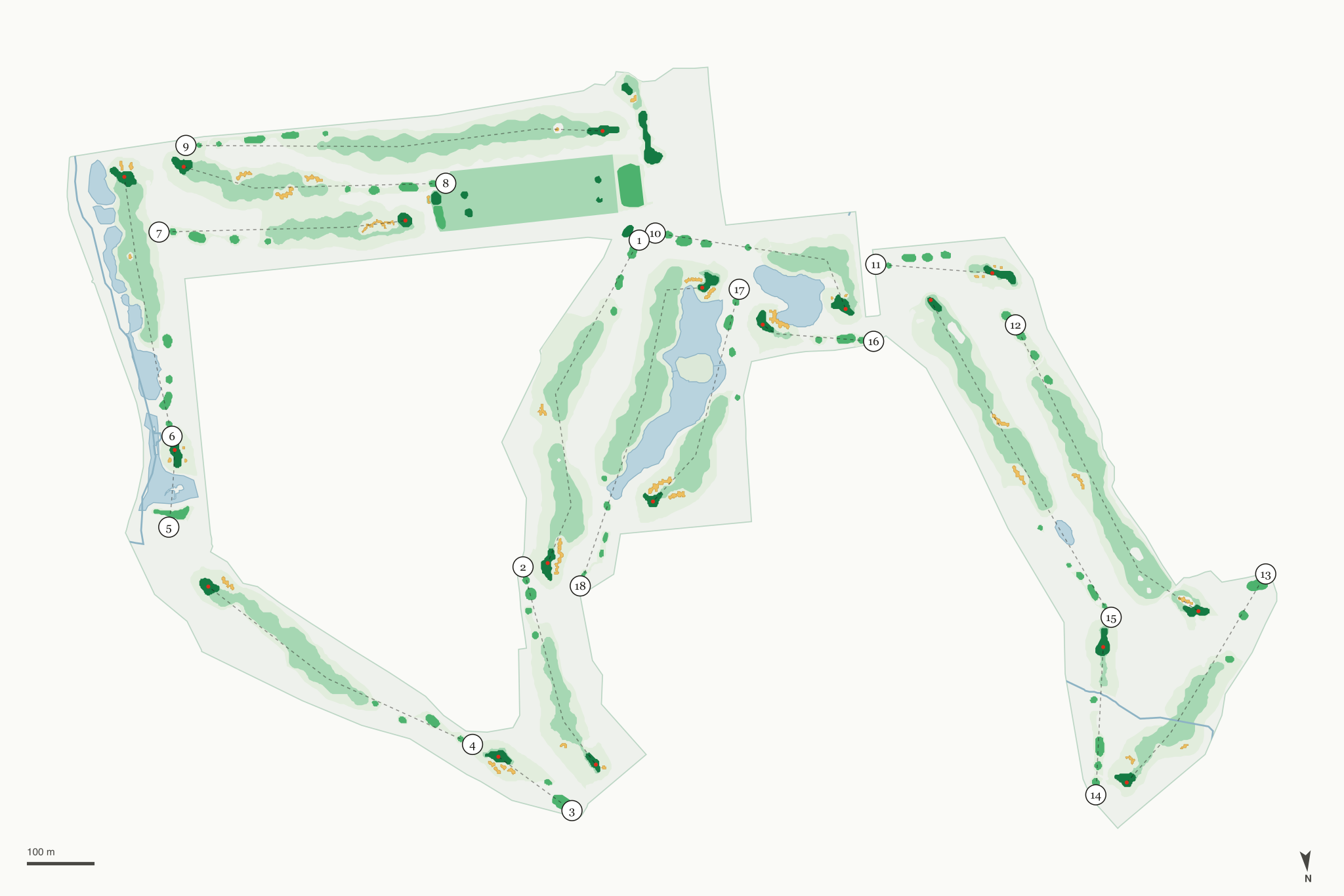 Map of Fossil Trace Golf Club