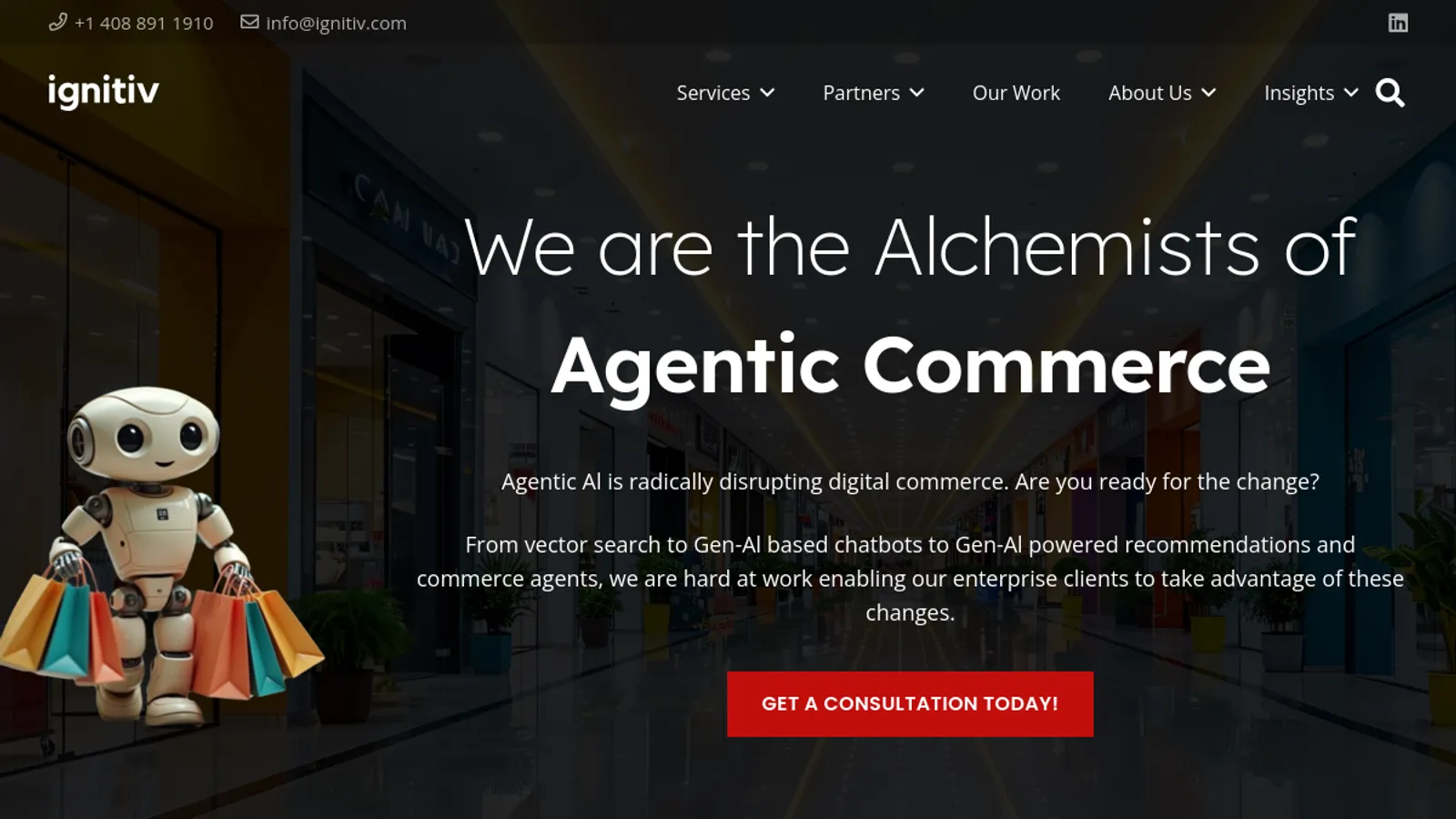 Screenshot of the Ignitiv, Inc. homepage