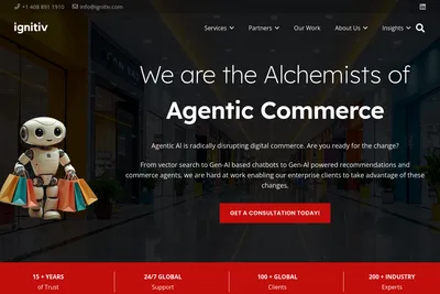Screenshot of the Ignitiv, Inc. homepage