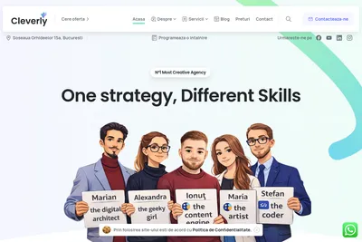 Screenshot of the Cleverly homepage