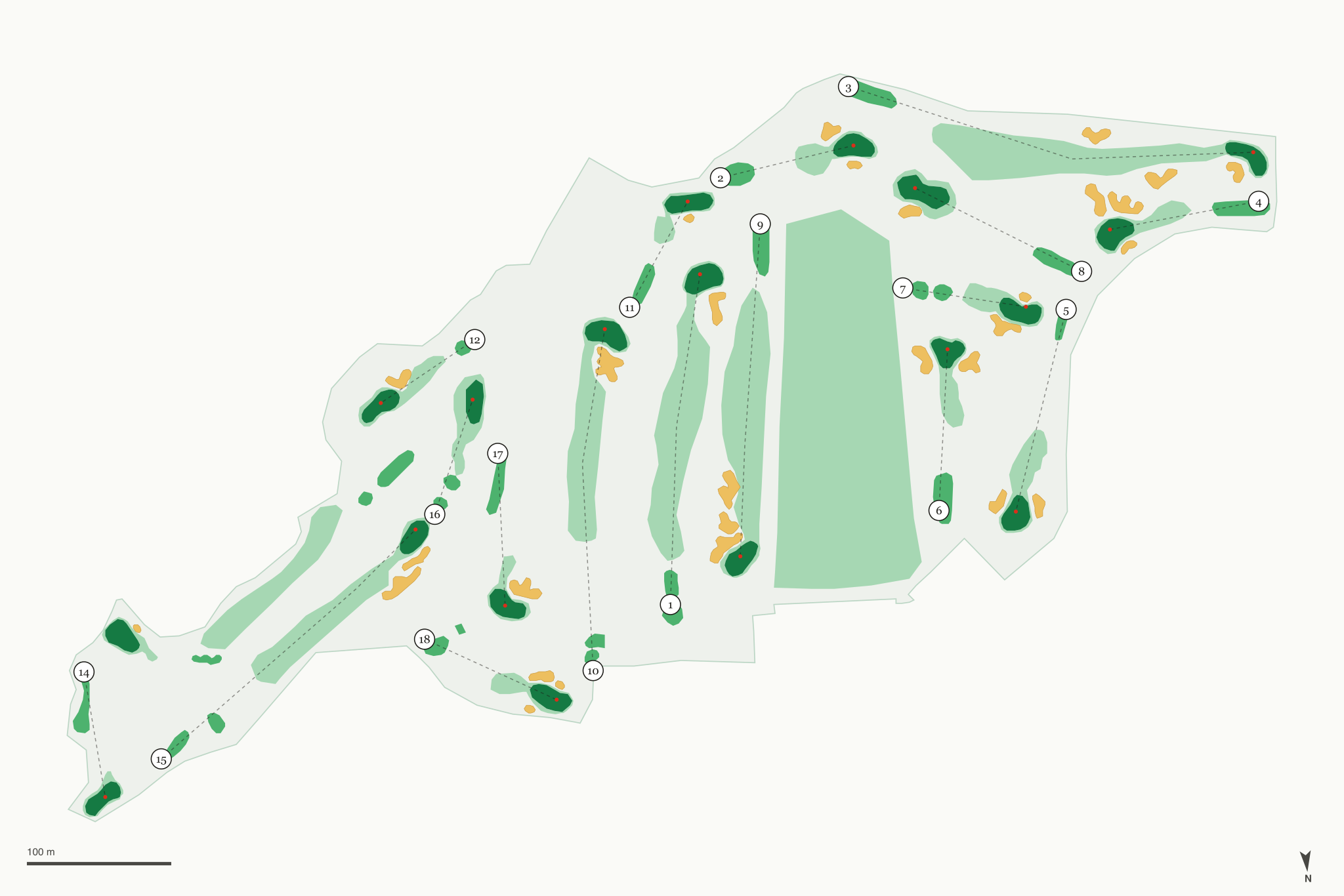 Map of Scholl Canyon Golf Course