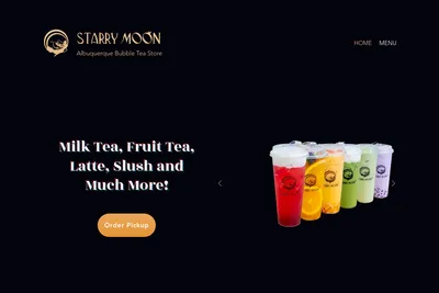 Starry Moon website homepage