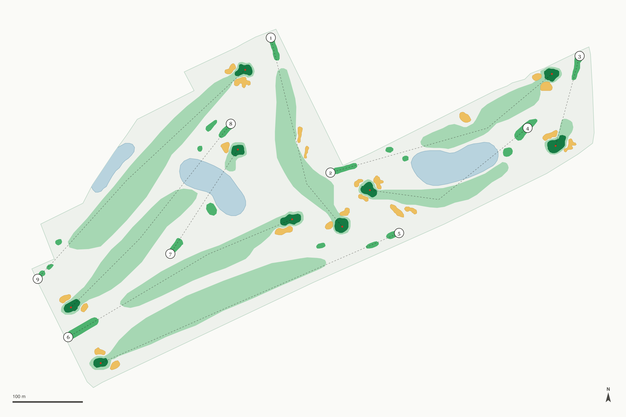 Map of Willowbrook Golf Course