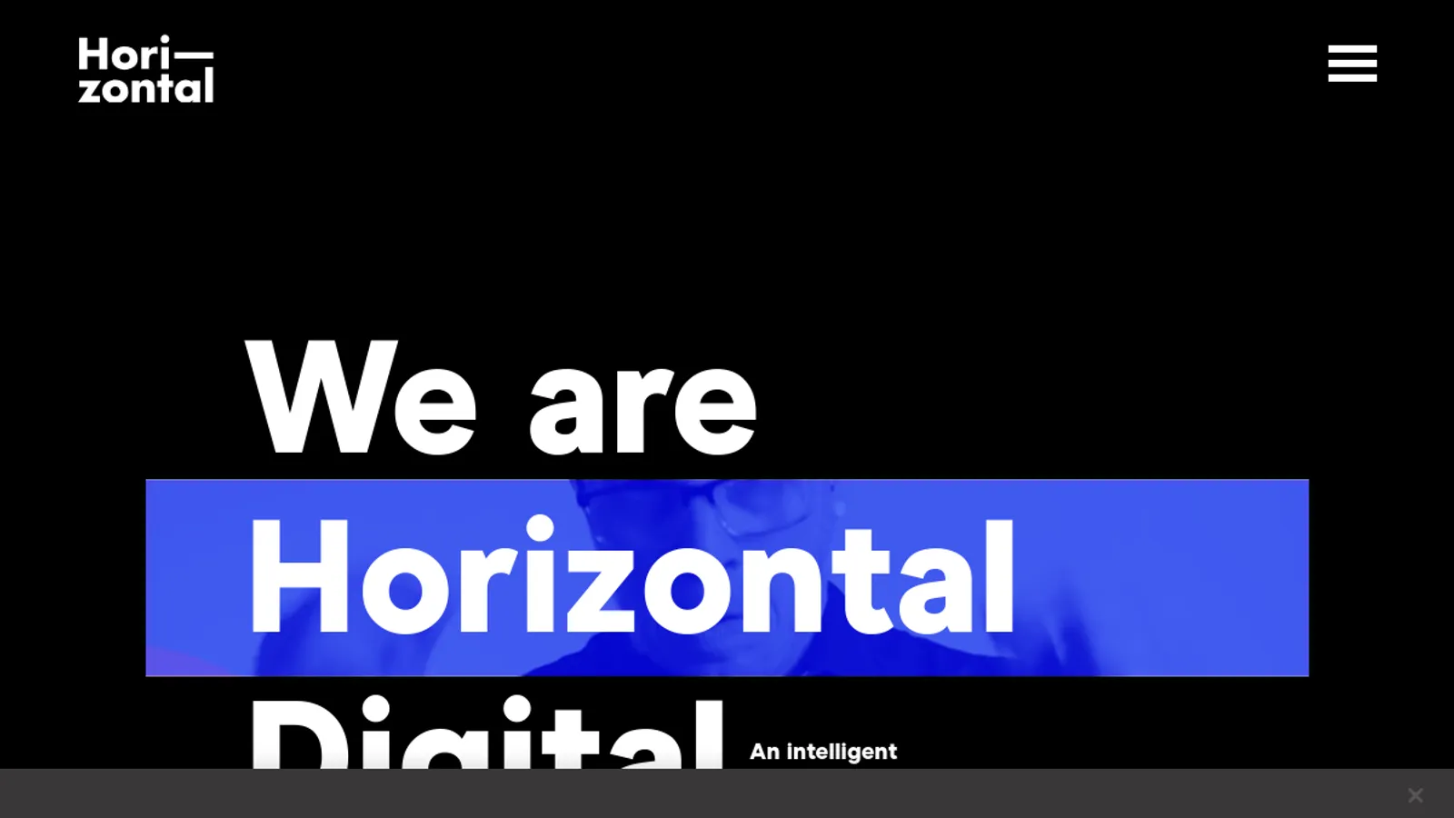 Screenshot of the Horizontal Digital homepage