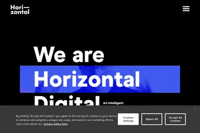 Screenshot of the Horizontal Digital homepage