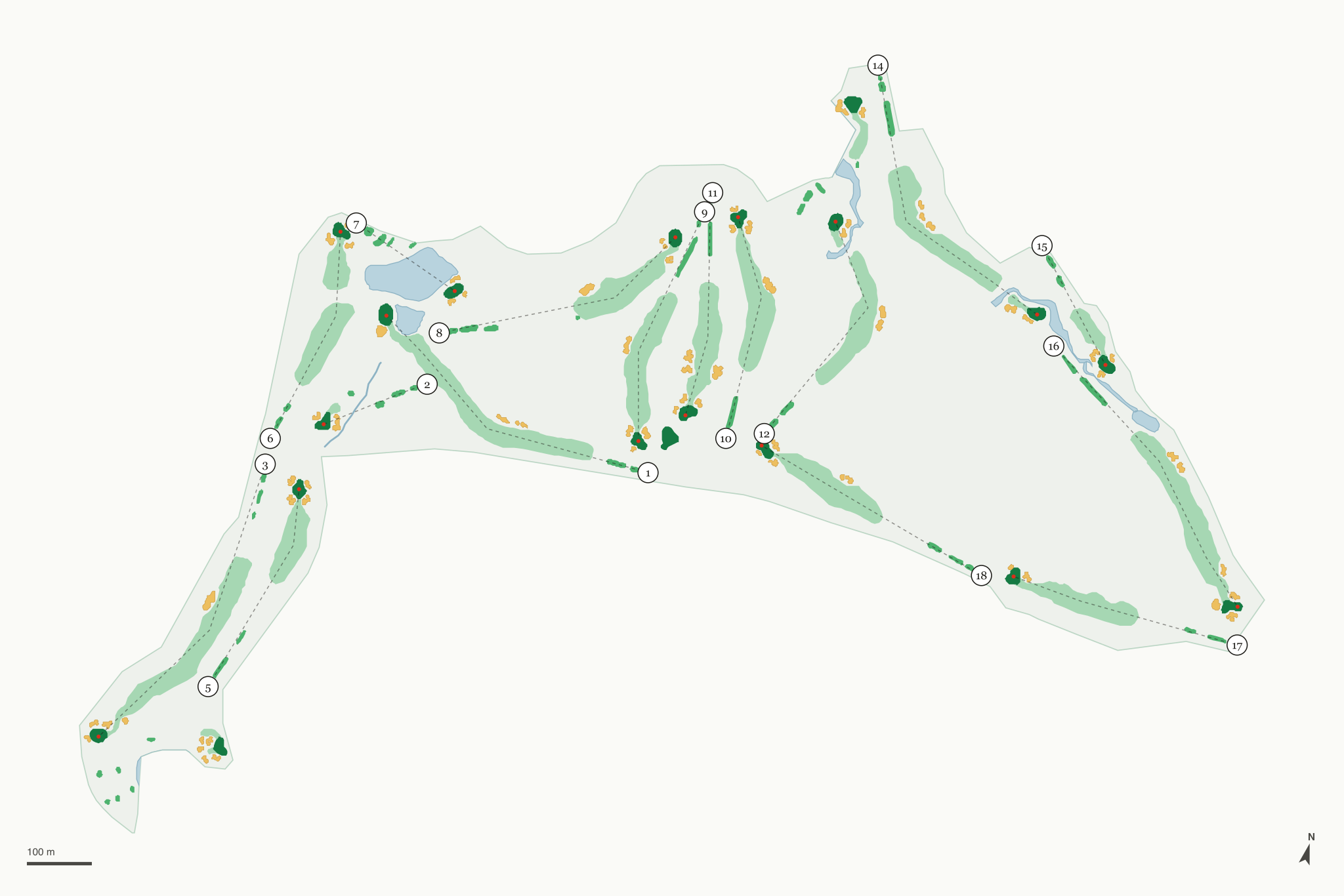 Map of The Cove Golf Course