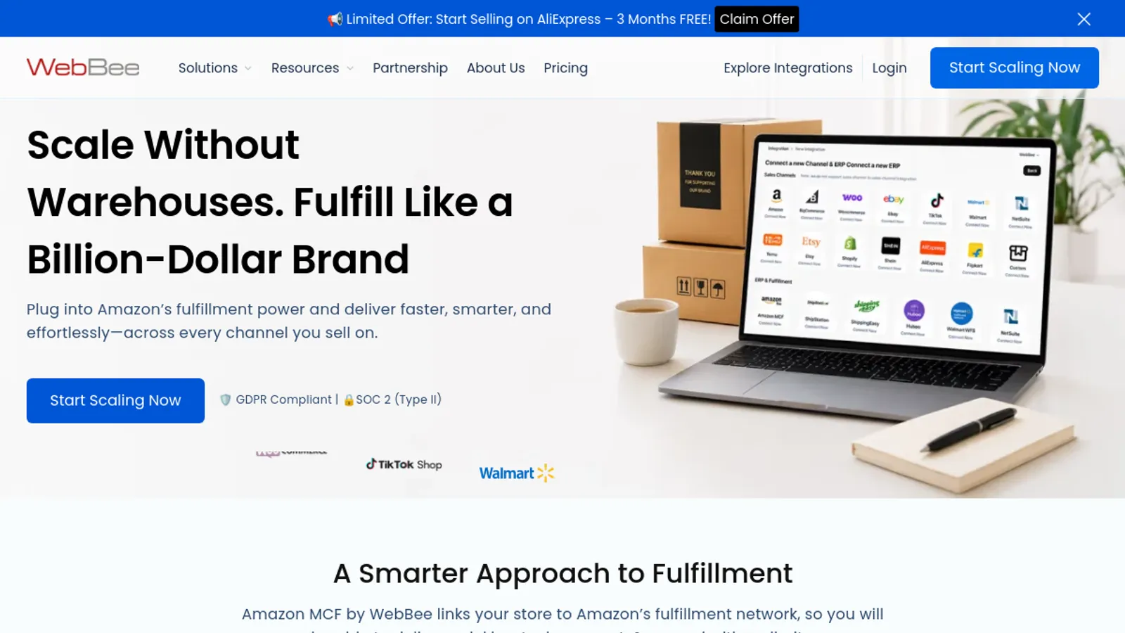 Screenshot of the WebBee eSolutions Pvt Ltd. homepage