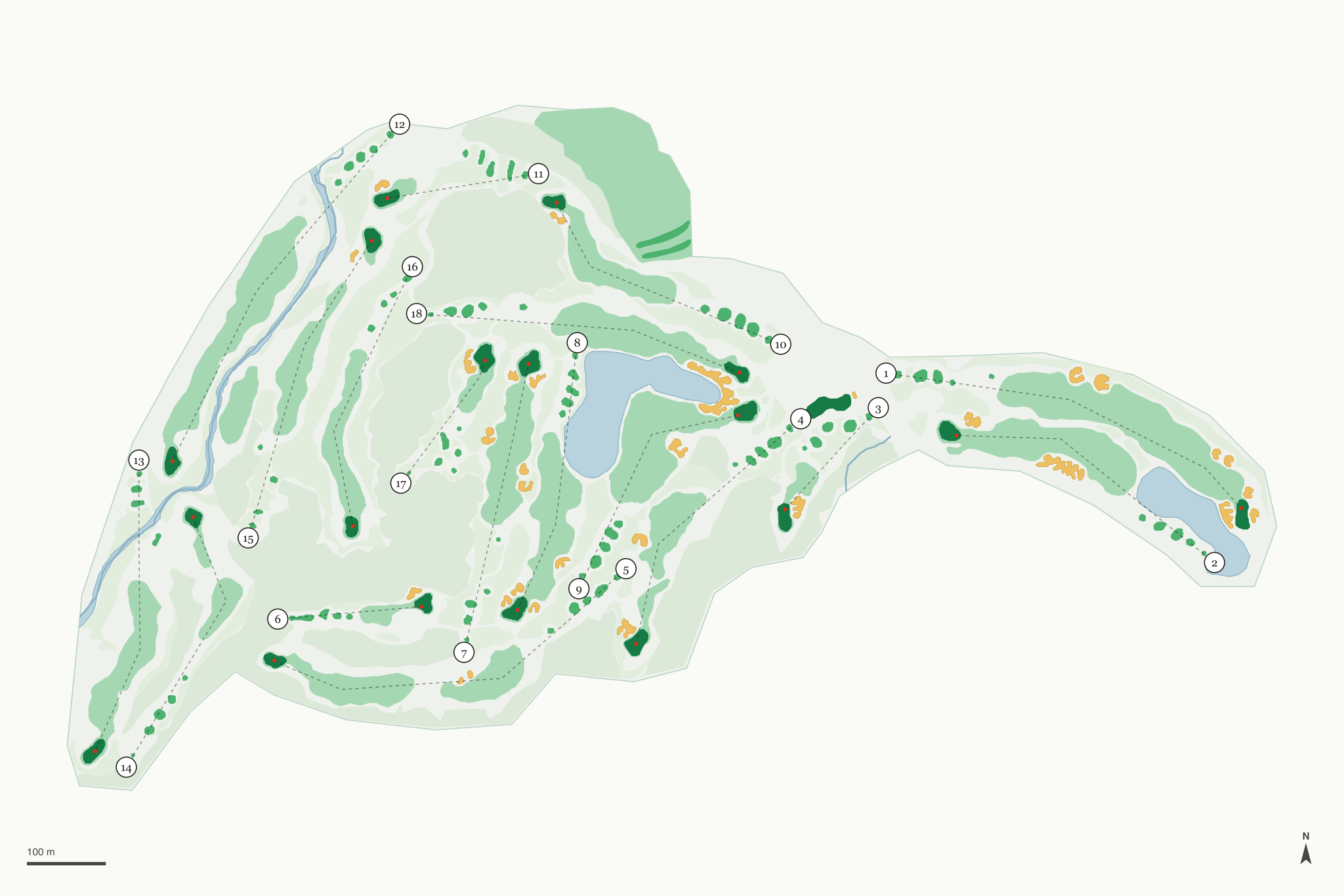 Map of Honey Creek Golf Club