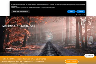 Screenshot of the bbmm homepage