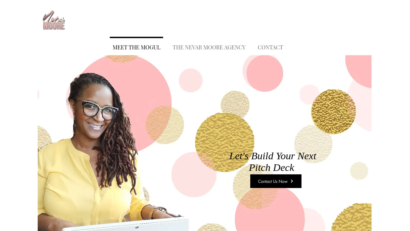 Screenshot of the The Nevar Moore homepage