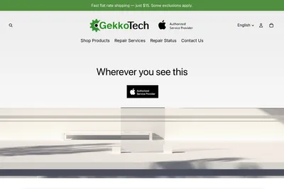 Screenshot of the GekkoTech Computer Services homepage