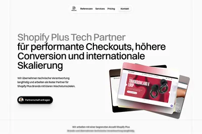 Screenshot of the elbDev homepage