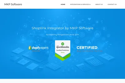 Screenshot of the MKP Software homepage