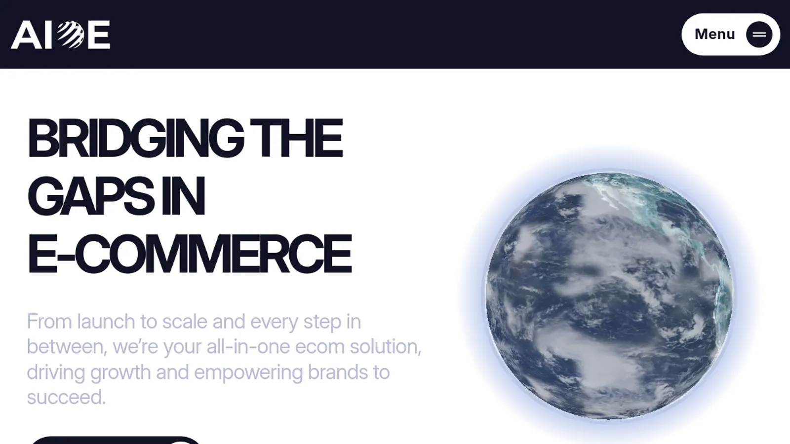 Screenshot of the All In One Ecom homepage