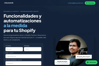 Screenshot of the Klaus Vennik LLC homepage