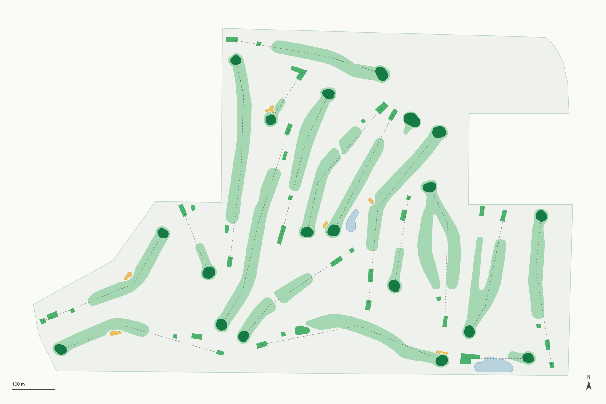 Map of South Hills Golf Course