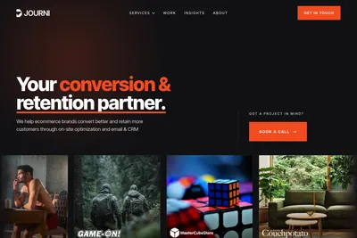 Screenshot of the JOURNI Digital homepage