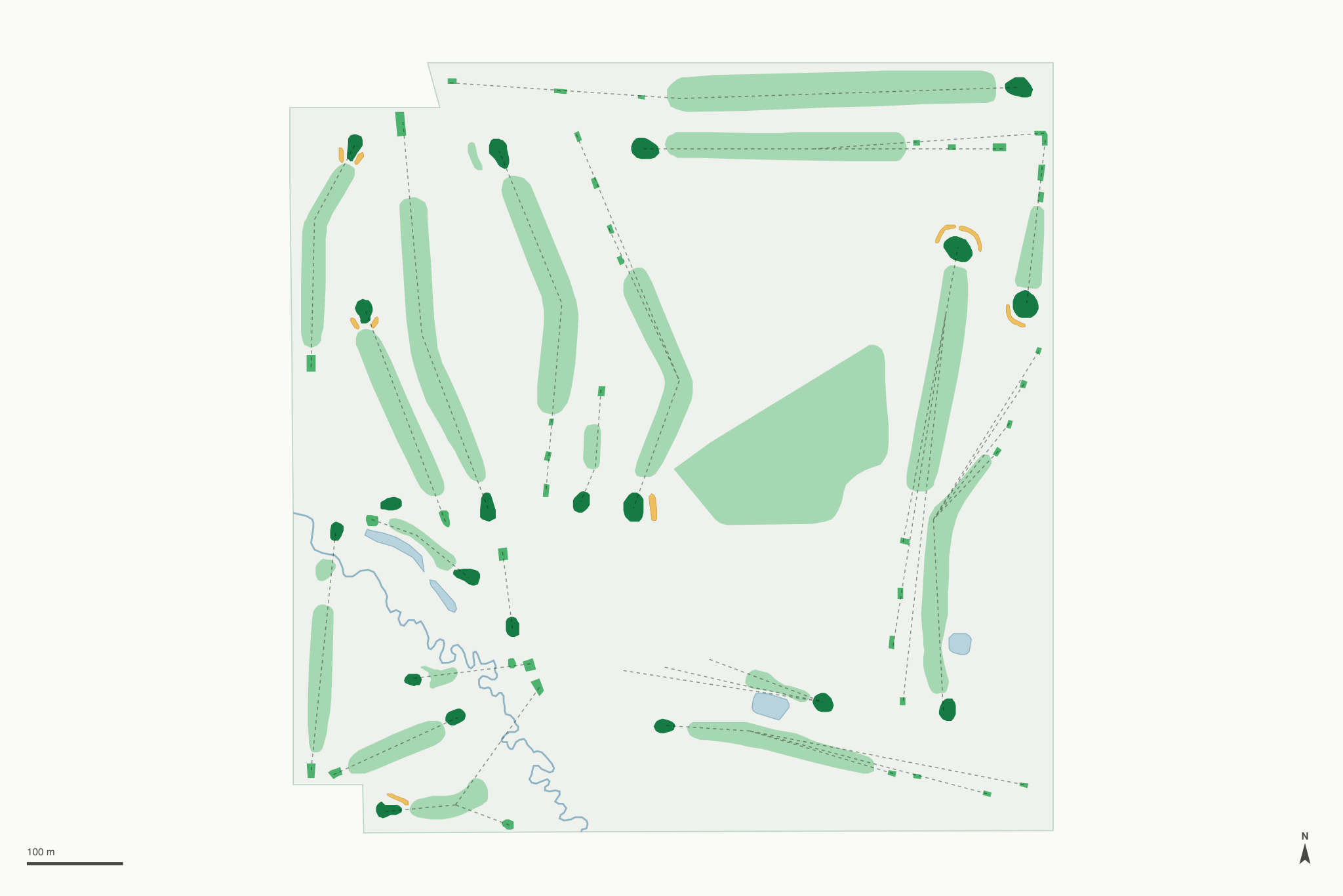Map of Meadow Greens Golf Course
